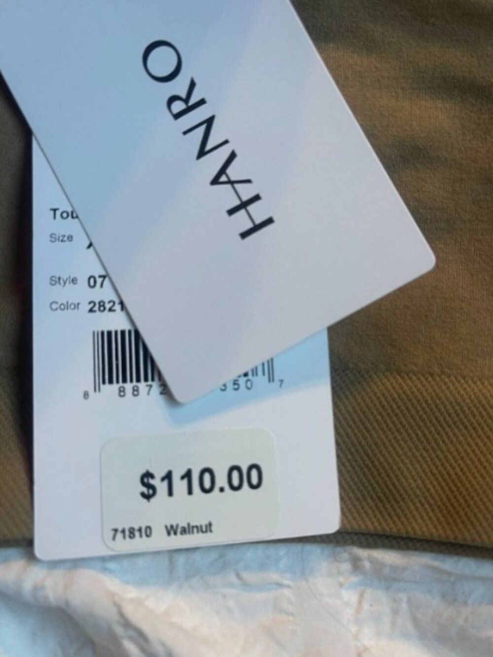 Hanro Touch Feeling Braletts XS Walnut Scoop Crop Tank Top Soft NEW NWT $110 - Picture 5 of 5